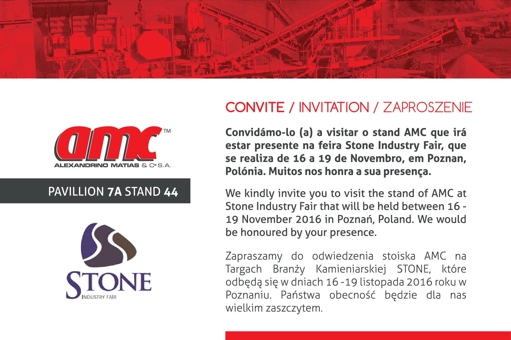 AMC na Stone Industry Fair - Polónia